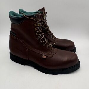 Carolina Leather Work Boots Sarge 1809 Steel Toe 6 In Men's Size 18 2E Made USA